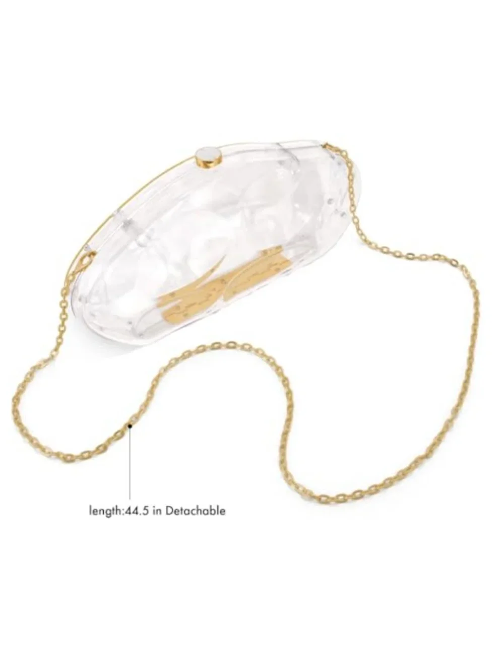 Acrylic Clutch Purse Evening Bag with Chain for Party Wedding Prom